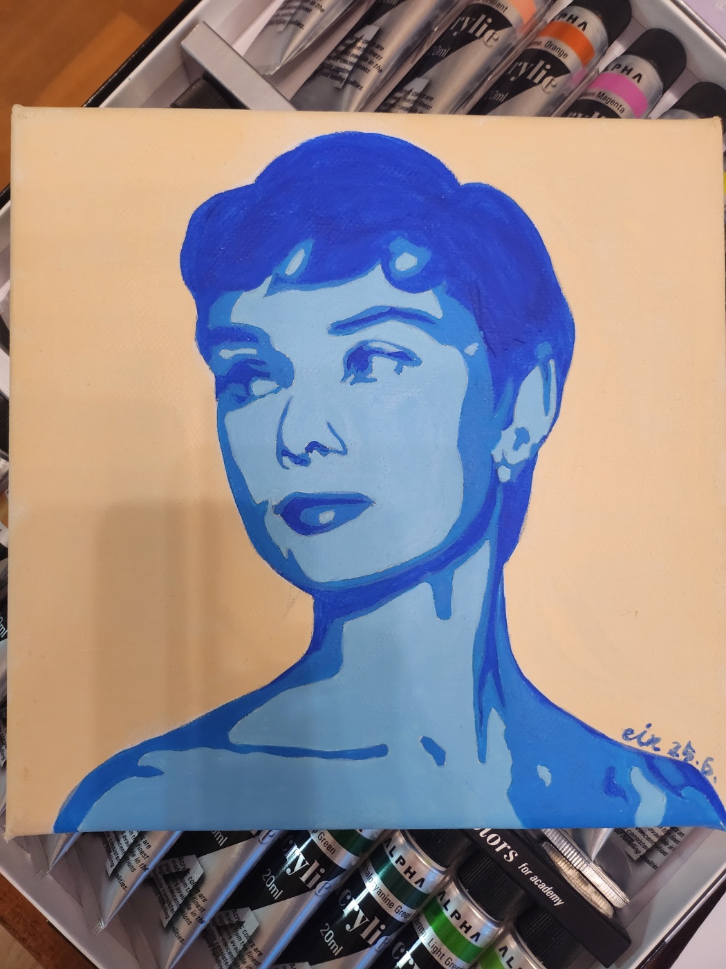 오드리 팝아트 초상화