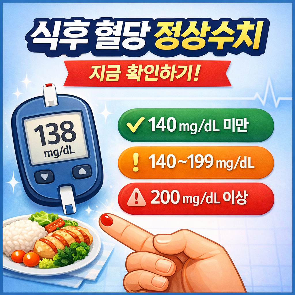 식후 혈당 정상수치