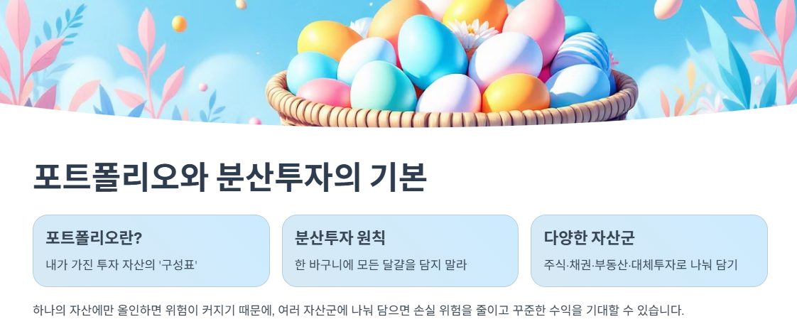 포트폴리오와 분산투자의 기본 개념