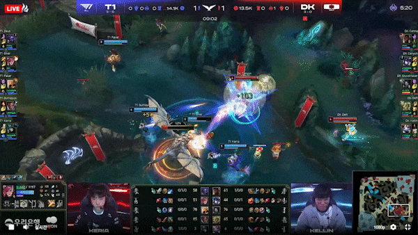 초반 경기를 유리하게 이끄는 디플러스 기아