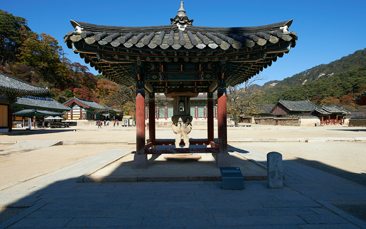 속리산 법주사 문화재 쌍사자 석등