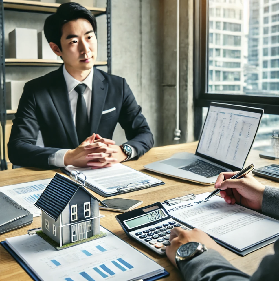 세무 전문가와 상담하는 모습