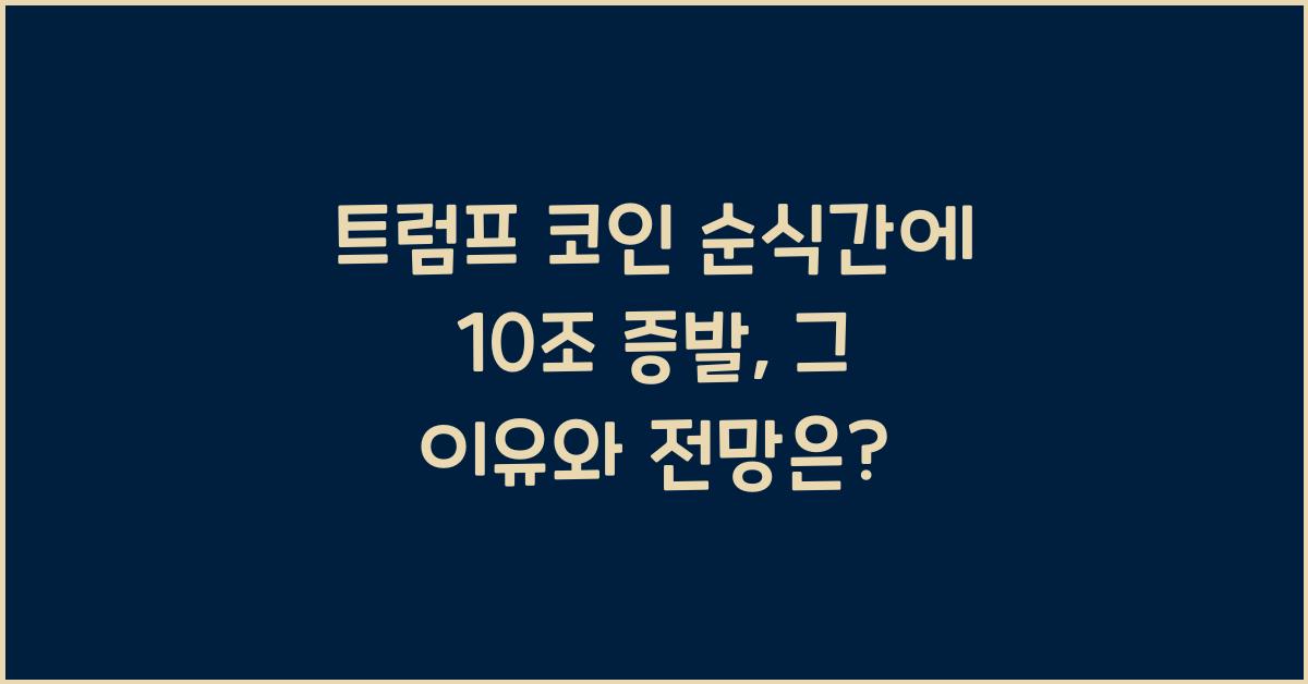 트럼프 코인 순식간에 10조 증발, 특징 전망