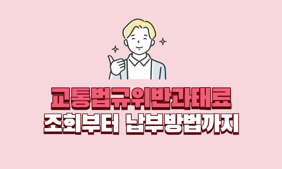 교통법규위반과태료-조회-납부방법