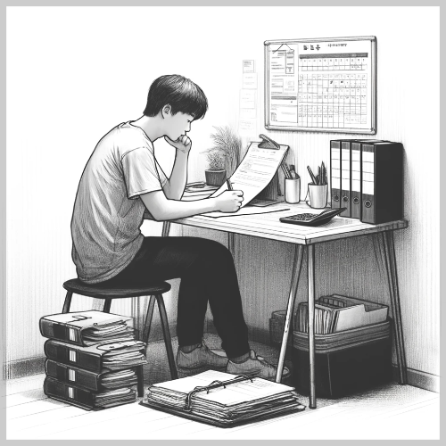 서류-체크중-청년-사진