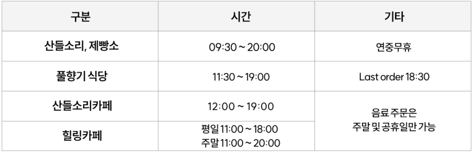 산들소리 수목원