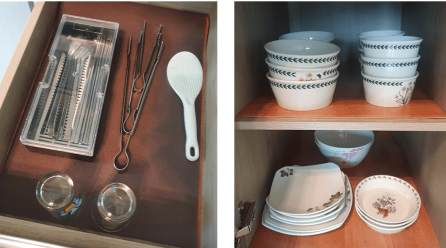 정갈하게-정리된-주방용품-및-그릇들