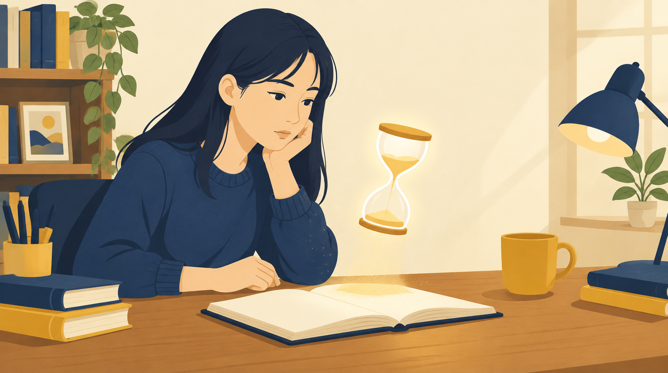 망각곡선 개념과 에빙하우스 이론을 보여주는 일러스트