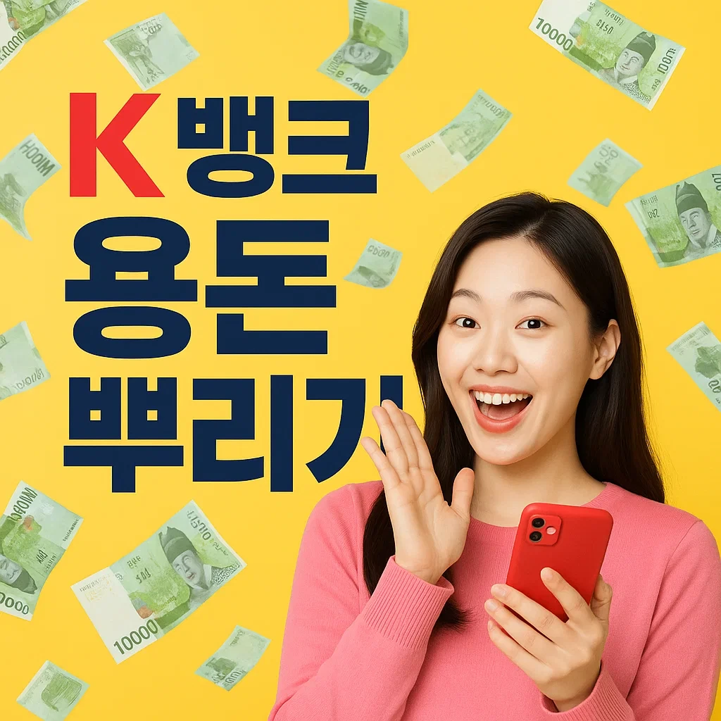 K뱅크용돈뿌리기, 환호하며 활짝웃는 여성