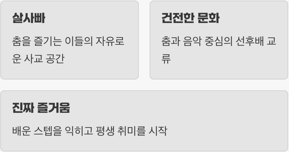 즐거움을 두 배로 만드는 마법, 소셜 댄스