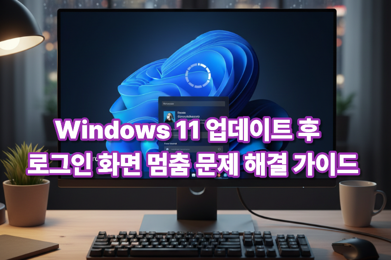 Windows 11 업데이트 후 로그인 화면 멈춤 해결 방법
