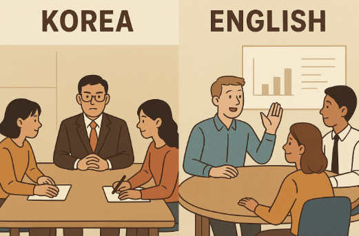 한국과 영어권 회의 문화 비교