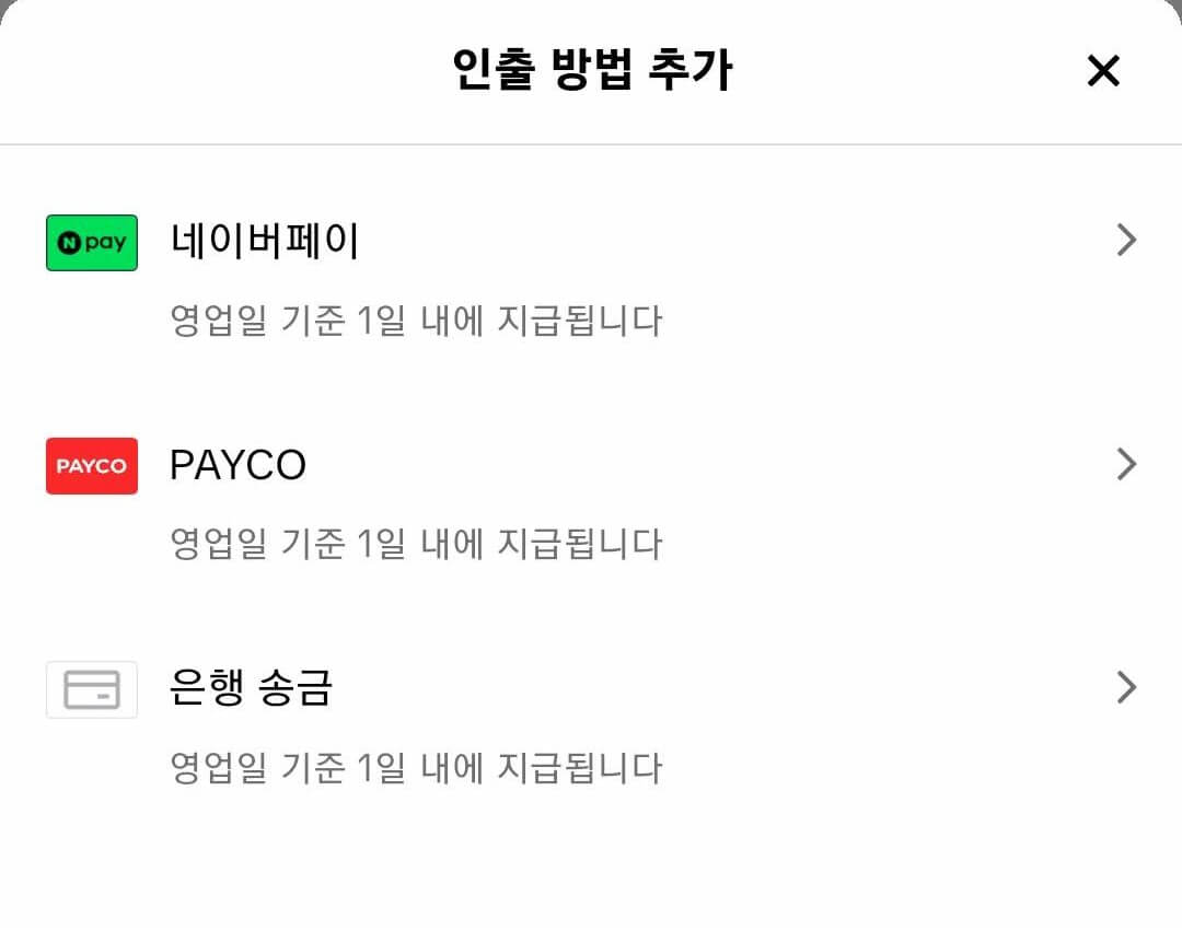 틱톡 현금인출