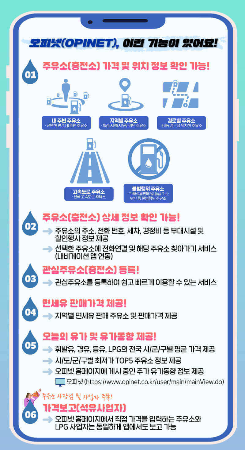 싼 주유소찾기 어플, 오피넷