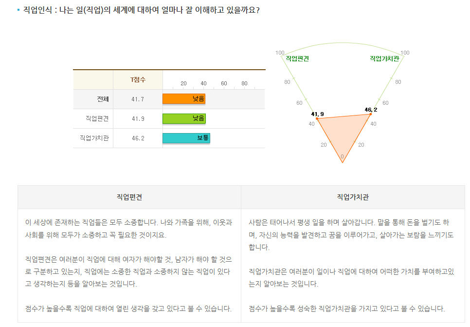 초등학생 진로인식검사