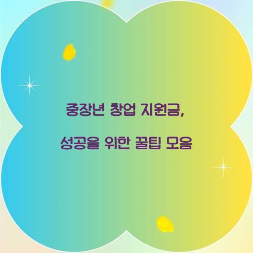 중장년 창업 지원금