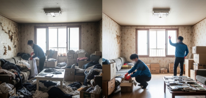 계룡 고독사청소중