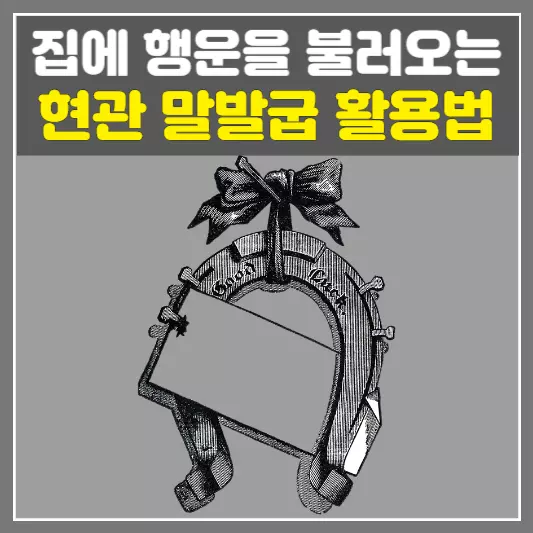 집에 행운을 불러오는 현관 말발굽 활용법, 현관문으로 좋은 기운을