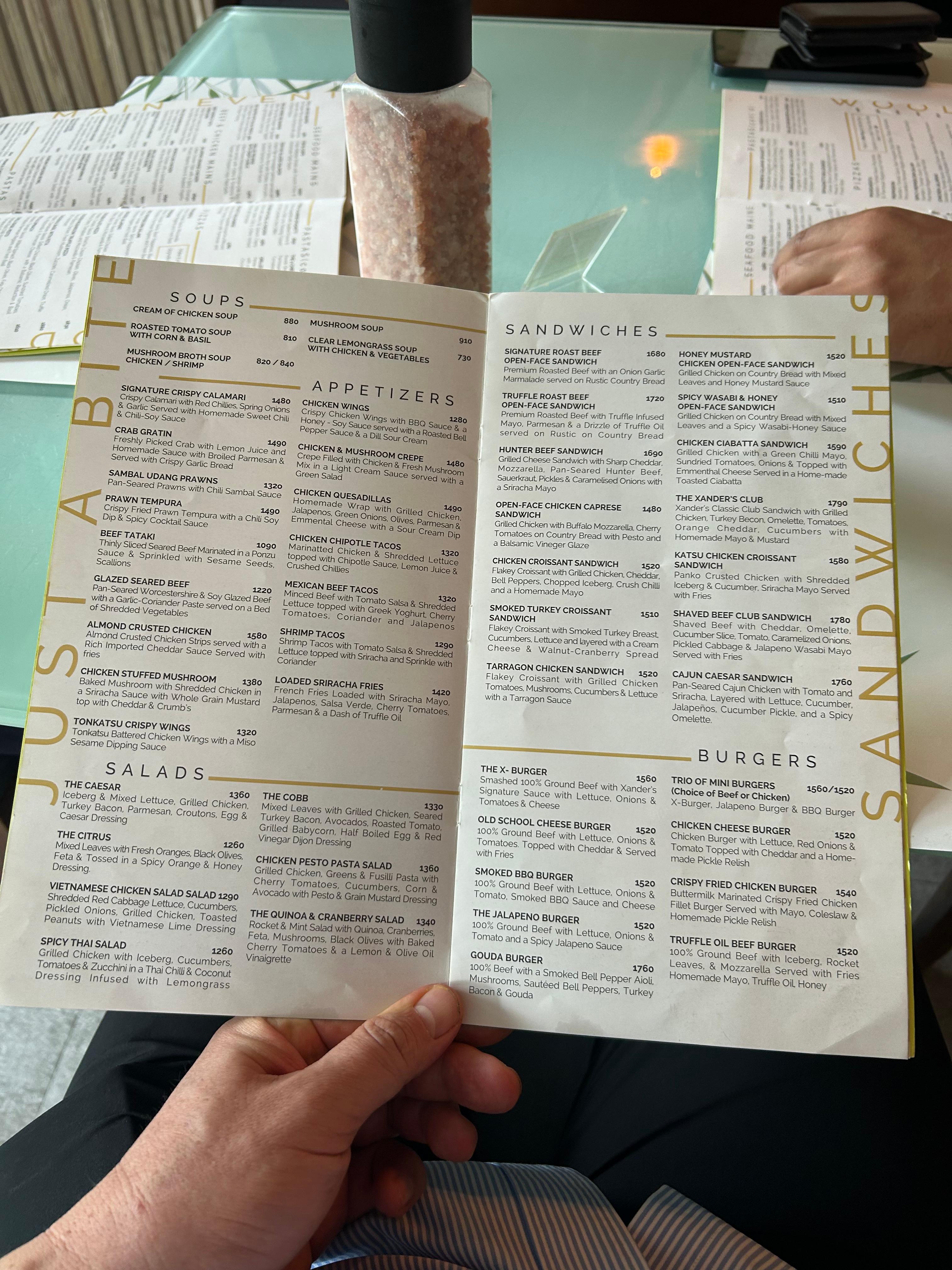 Xander&amp;#39;s Menu