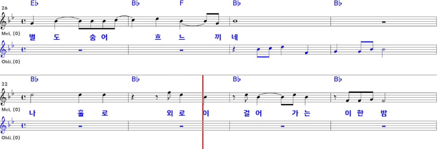 진송남 비와 함께 악보