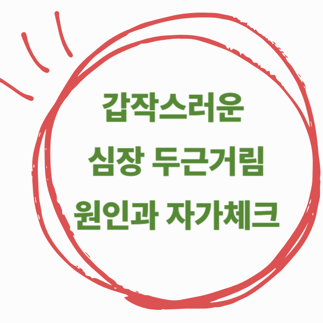갑작스러운 심장 두근거림 원인과 자가 체크