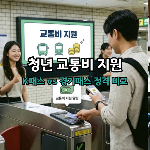 청년 교통비 지원 ❘ 월 90만원 아끼는 K패스 vs 경기패스 비교