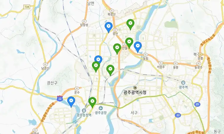 광주 광산구 현대자동차 서비스센터 정비공장 사업소 리스트