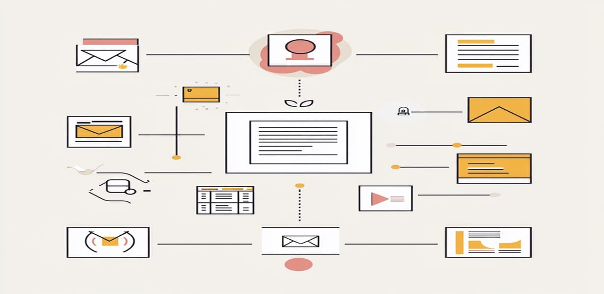 블로그, SNS, 커뮤니티를 통한 뉴스레터 구독자 모집 흐름을 나타낸 인포그래픽