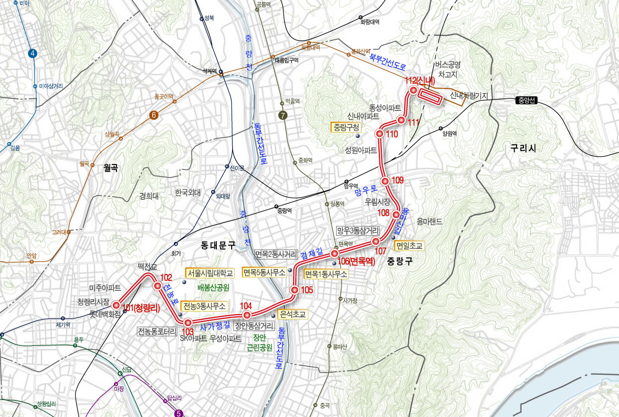 면목선 경전철 노선도, 사업계획, 사업기간