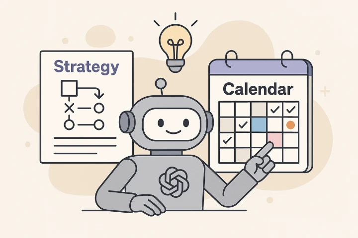 콘텐츠 전략과 AI 결합 이미지