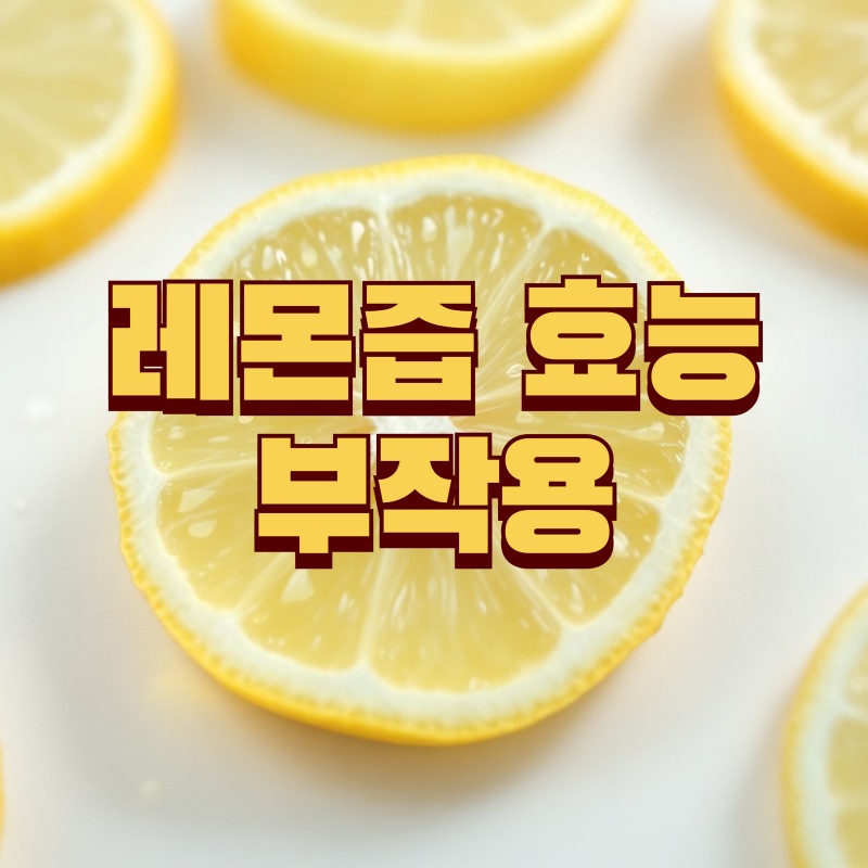 레몬즙 효능 부작용