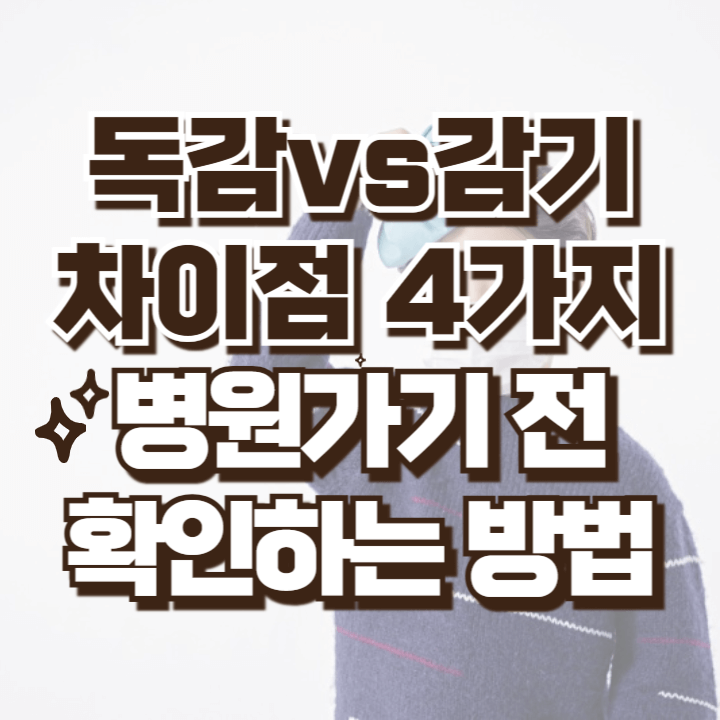 독감 감기 차이 병원가기전 확인방법