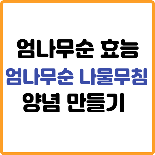 엄나무순 나물 효능 양념 무침 만들기 요리 레시피 관련 사진