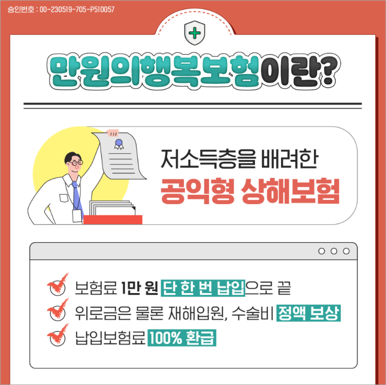우체국 만원의 행복보험(이미지 우체국)
