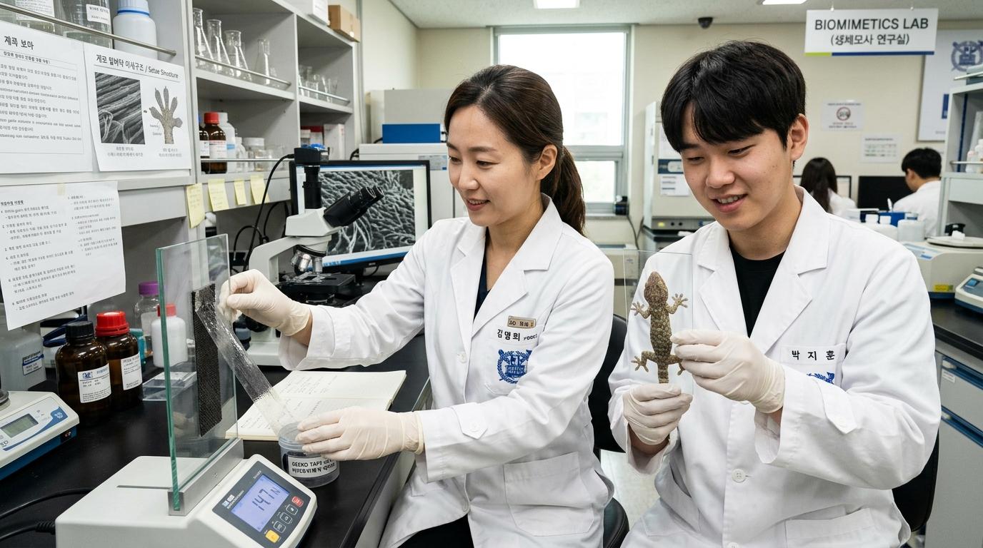 게코 도마뱀 발바닥 구조로 인공 테이프를 만든다?