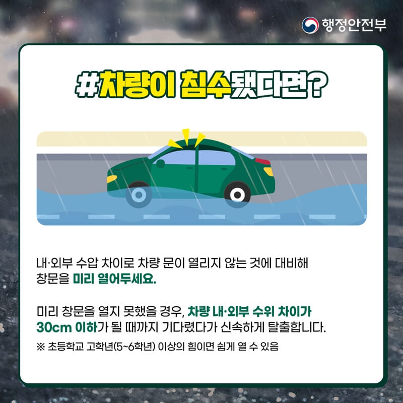 도로침수-대처방법-차량침수