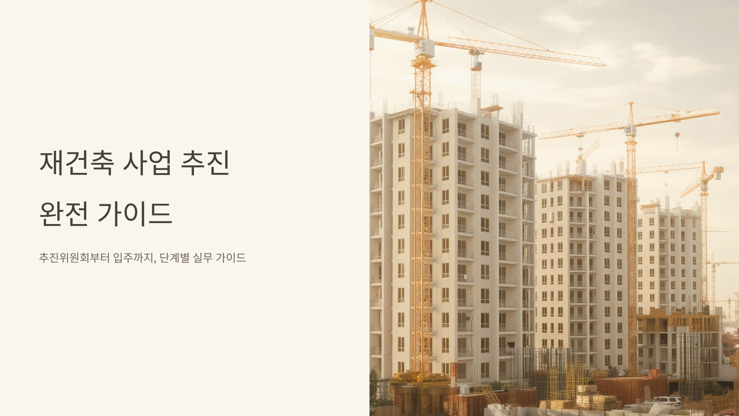 재건축 추진 절차 단계별 완벽 정리