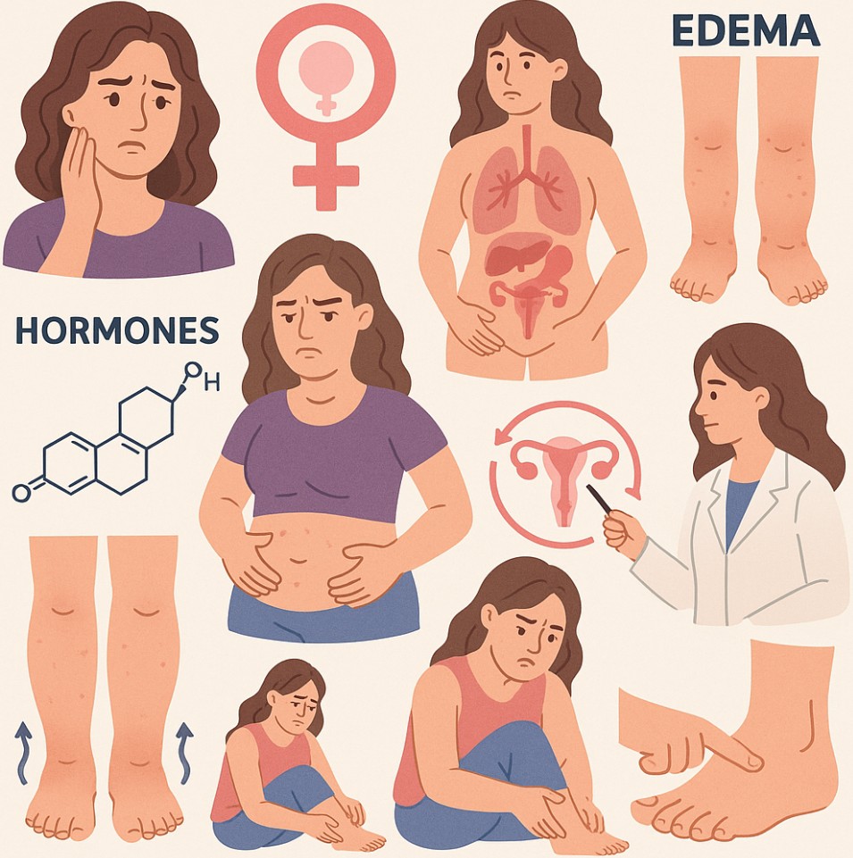 여성 호르몬과 부기 상관관계