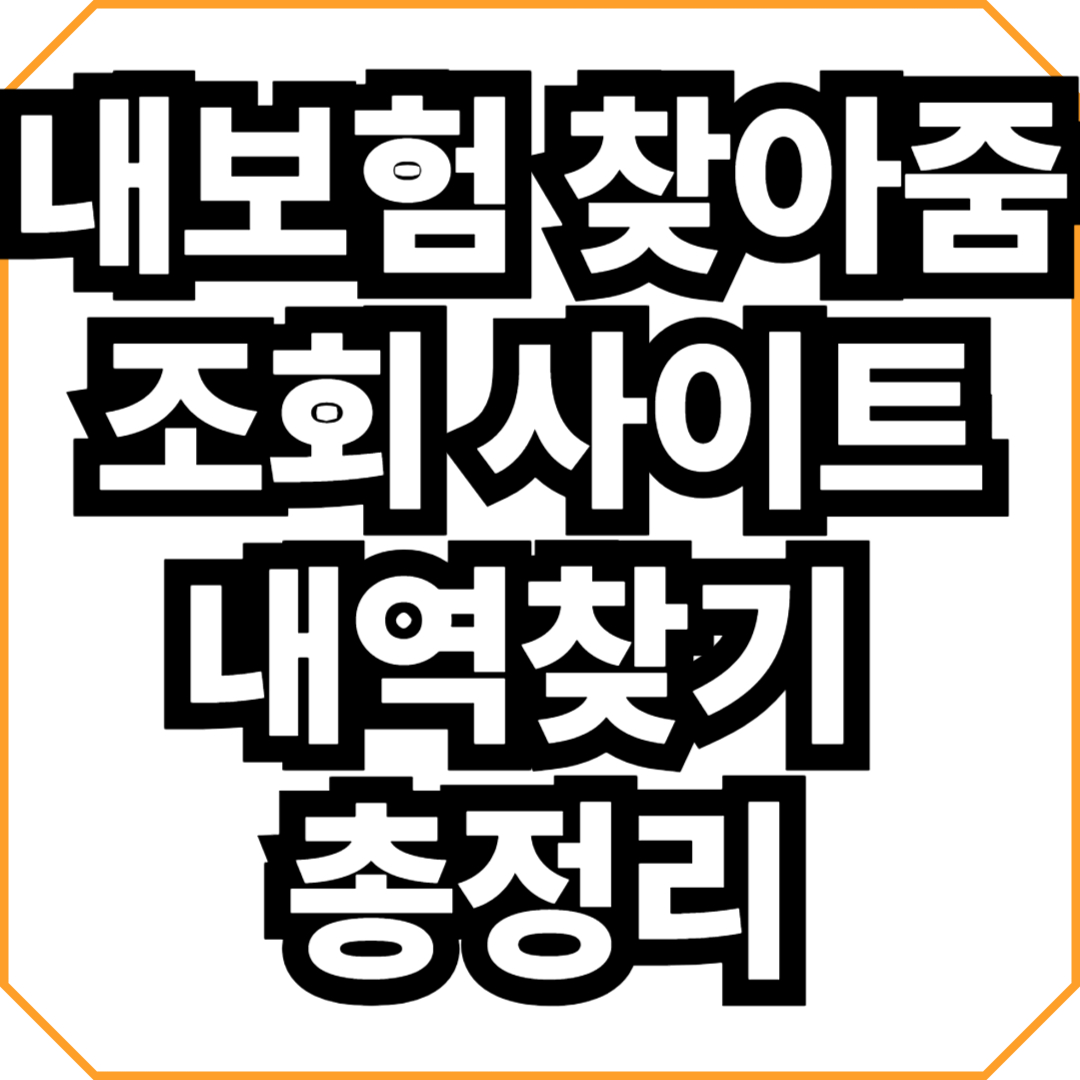 내보험 찾아줌 조회 사이트 내역찾기 총정리