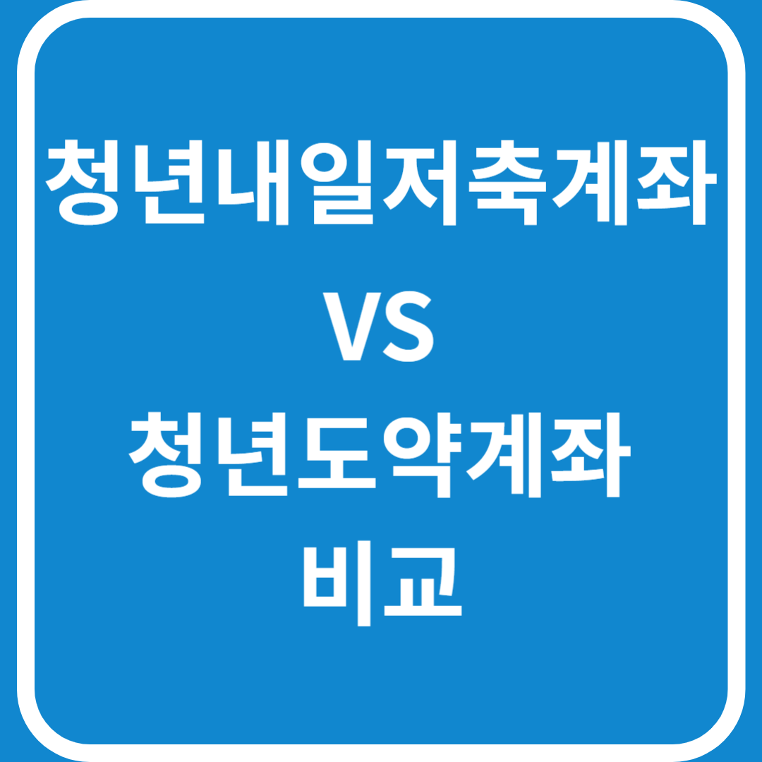 청년내일저축계좌 VS 청년도약계좌 비교