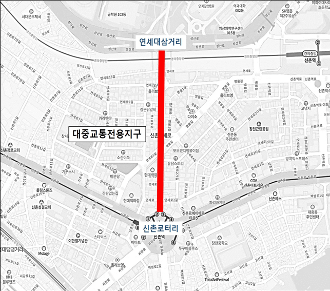 서울시 대중교통전용지구(자료: 서울시)
