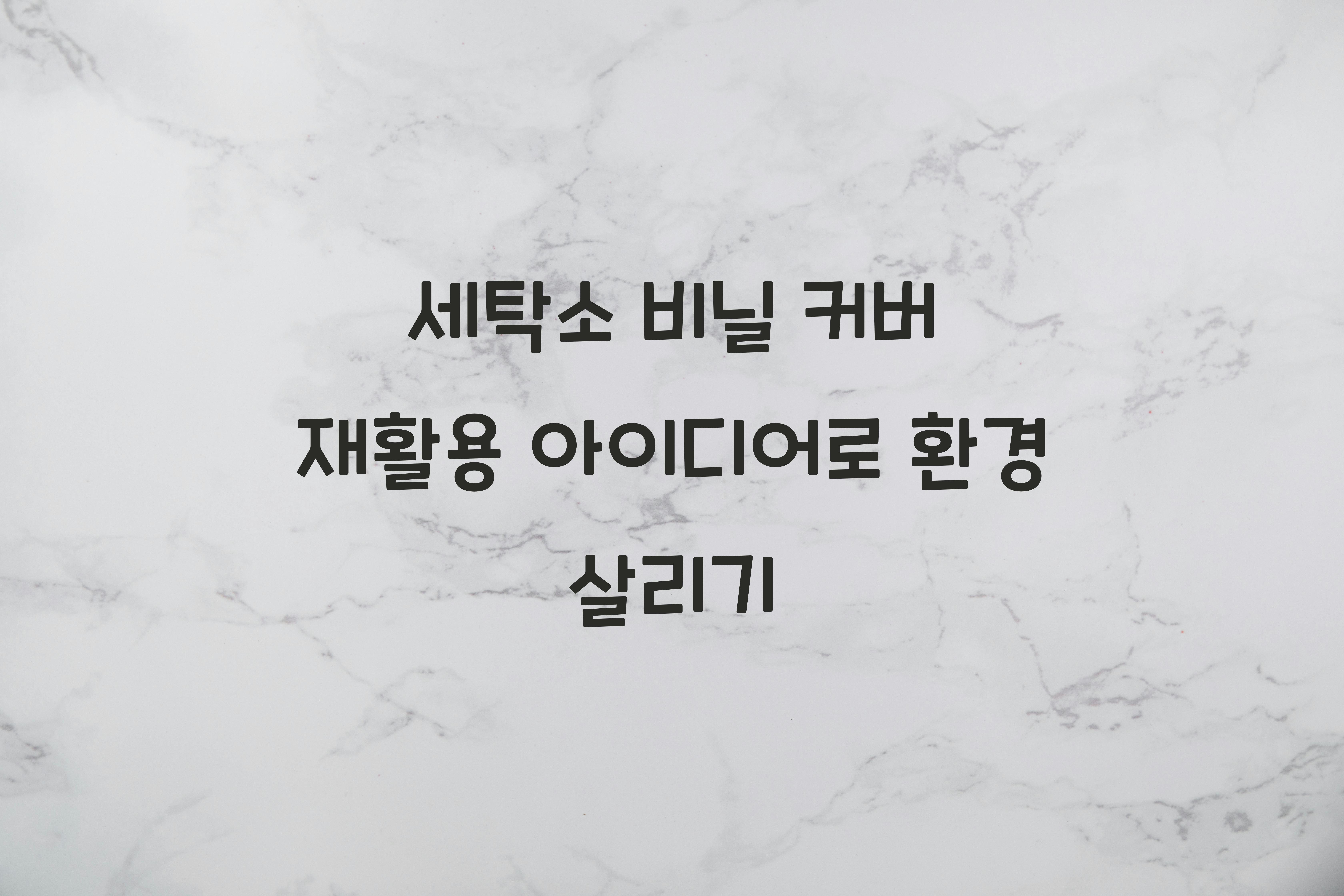 세탁소 비닐 커버 재활용하는 아이디어