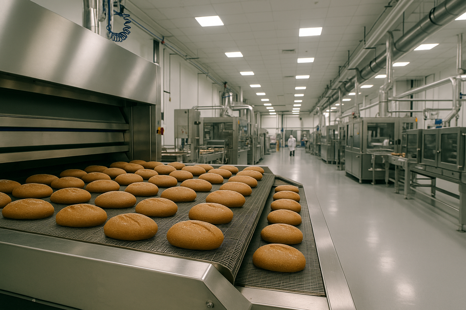 위생적인 제빵공장 사진
