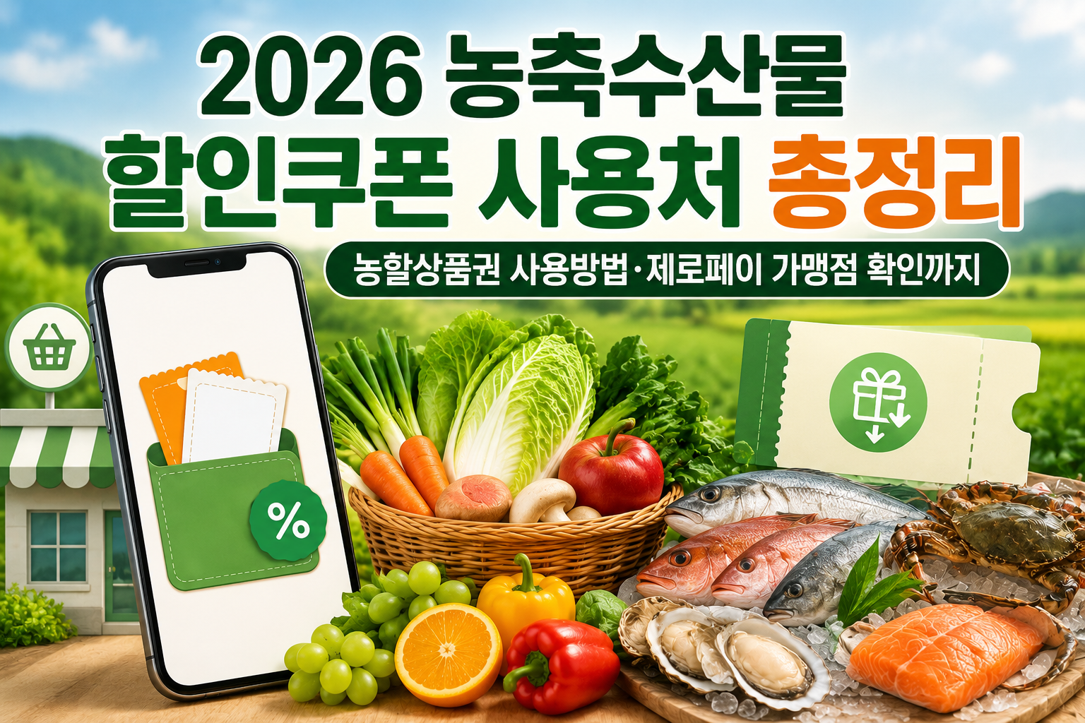 2026 농축수산물 할인쿠폰 사용처 총정리｜농할상품권 사용방법&middot;제로페이 가맹점 확인까지 관련 사진