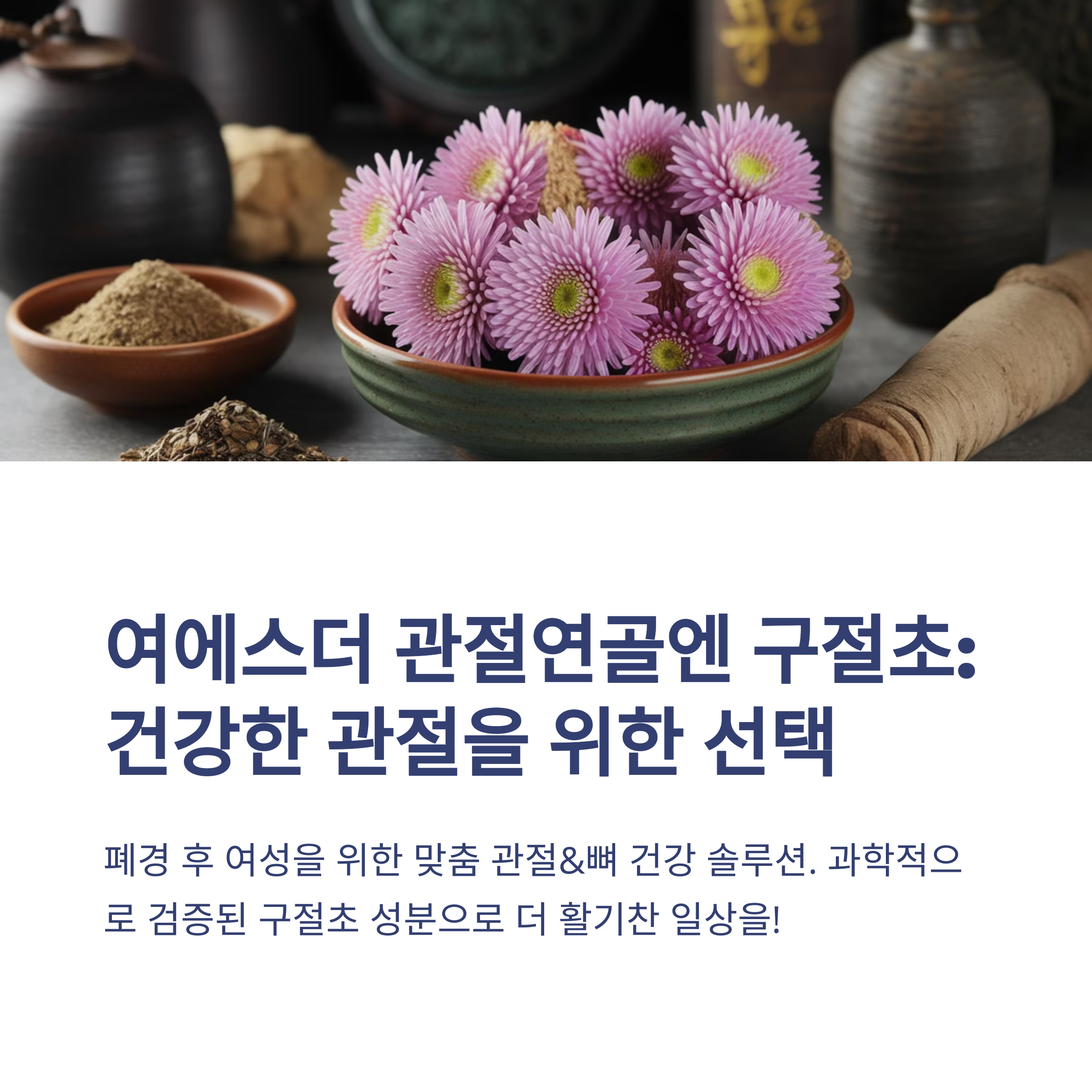 관절연골엔 구절초 관절과 뼈 건강을 위한 기능성 건강기능식품
