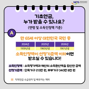 2025 기초연금 신청방법 자격조건 모의계산 필요서류