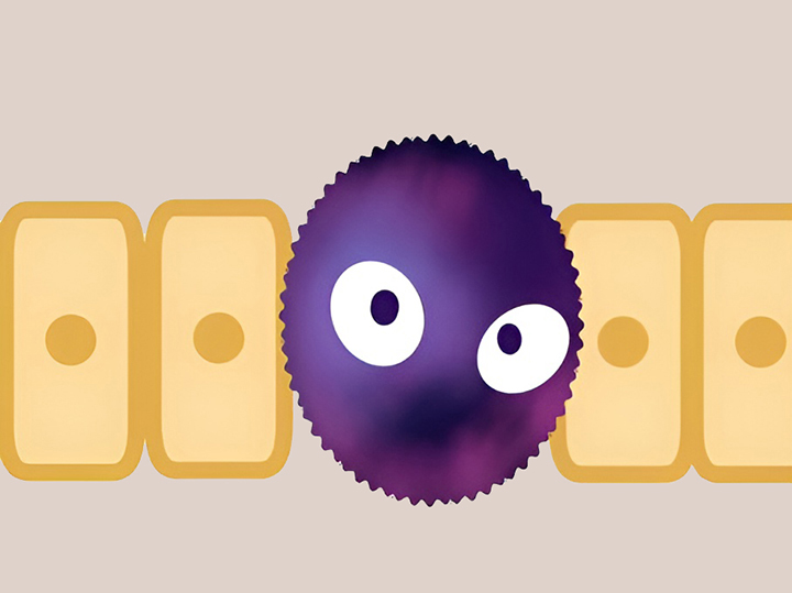 대장에-자리잡은-암세포의-모습