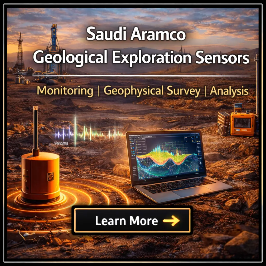 사우디아람코 지질 탐사 센서: 모니터링, 물리 탐사, 분석