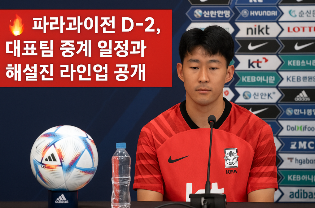 파라과이전 D-2, 대표팀 중계 일정과 해설진 라인업 공개!