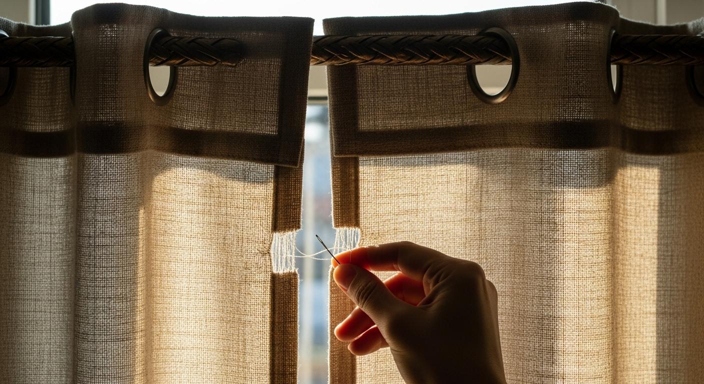 커튼 틈새 고정